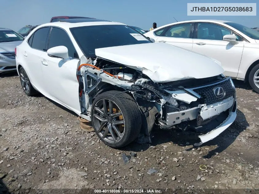 JTHBA1D27G5038683 2016 Lexus Is 200T