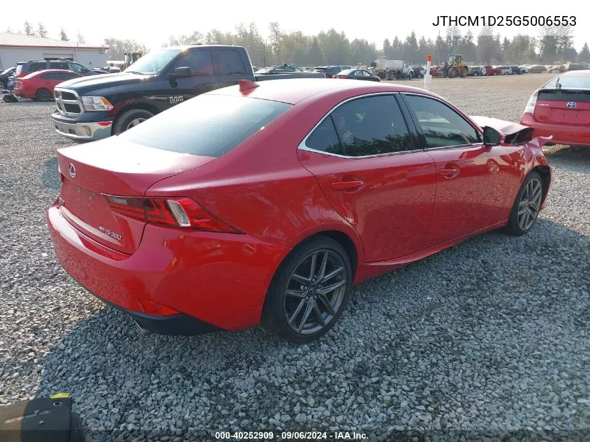 2016 Lexus Is 300 VIN: JTHCM1D25G5006553 Lot: 40252909