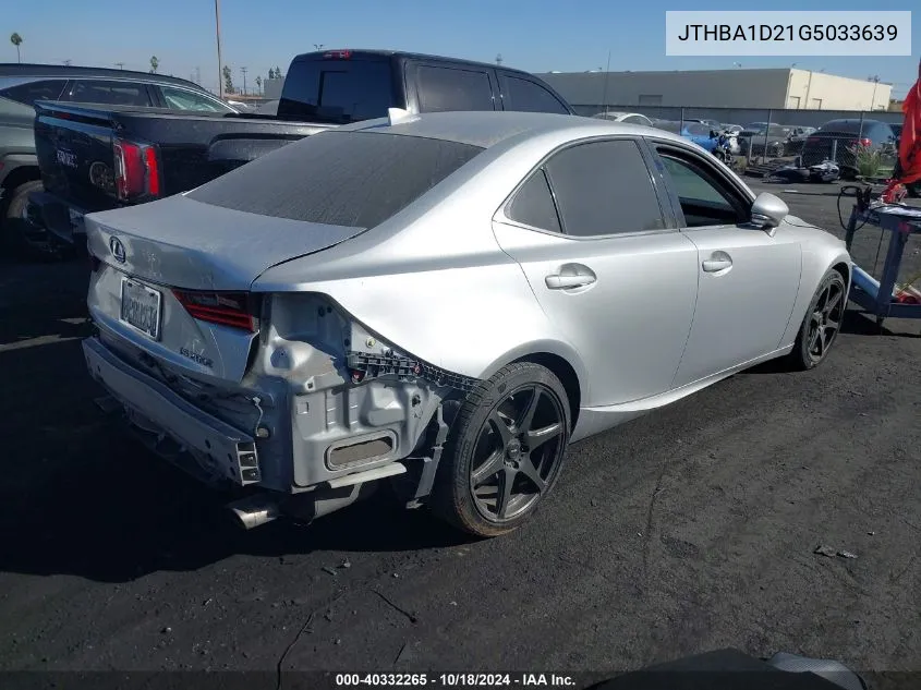 JTHBA1D21G5033639 2016 Lexus Is 200T