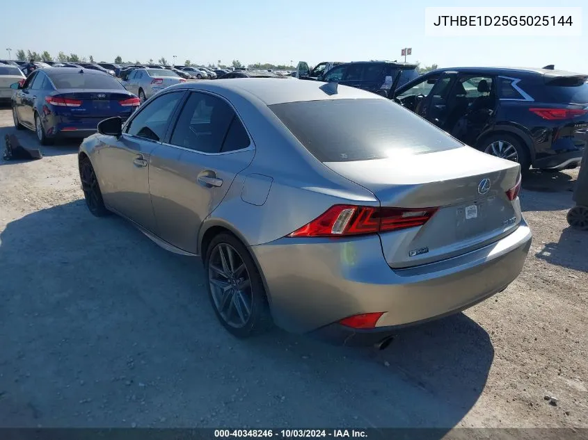 2016 Lexus Is 350 VIN: JTHBE1D25G5025144 Lot: 40348246