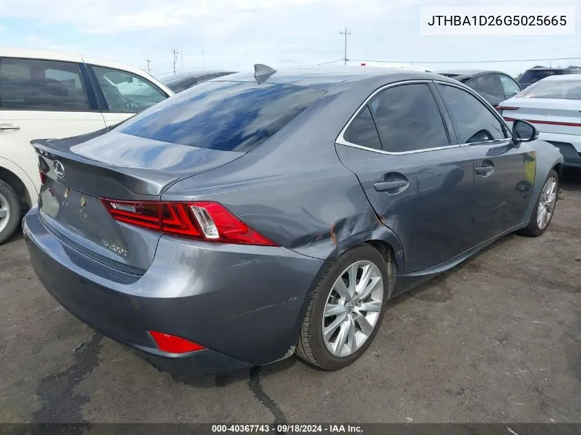 JTHBA1D26G5025665 2016 Lexus Is 200T 200T