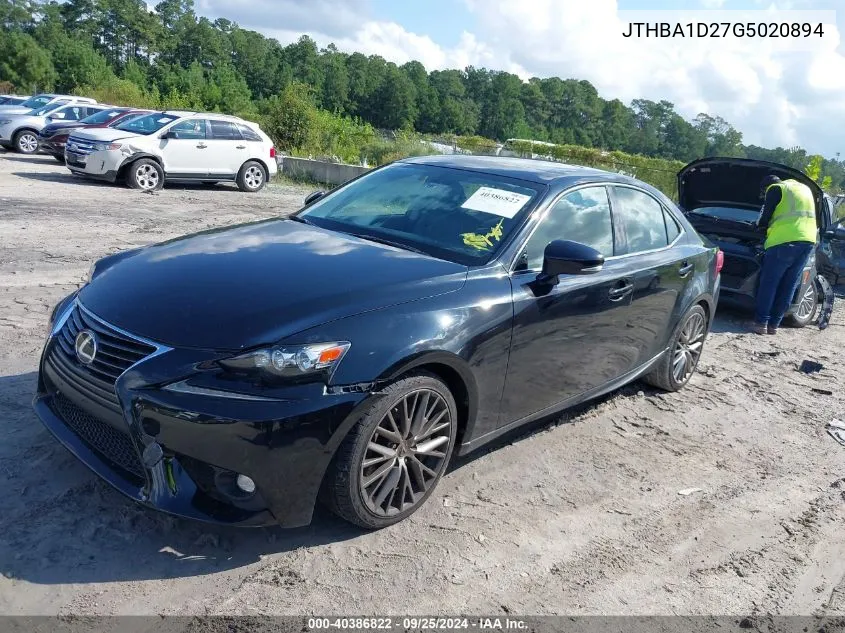 2016 Lexus Is 200T VIN: JTHBA1D27G5020894 Lot: 40386822