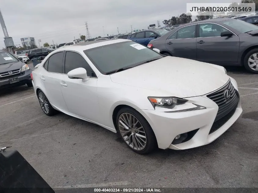 2016 Lexus Is 200T VIN: JTHBA1D20G5015469 Lot: 40403234