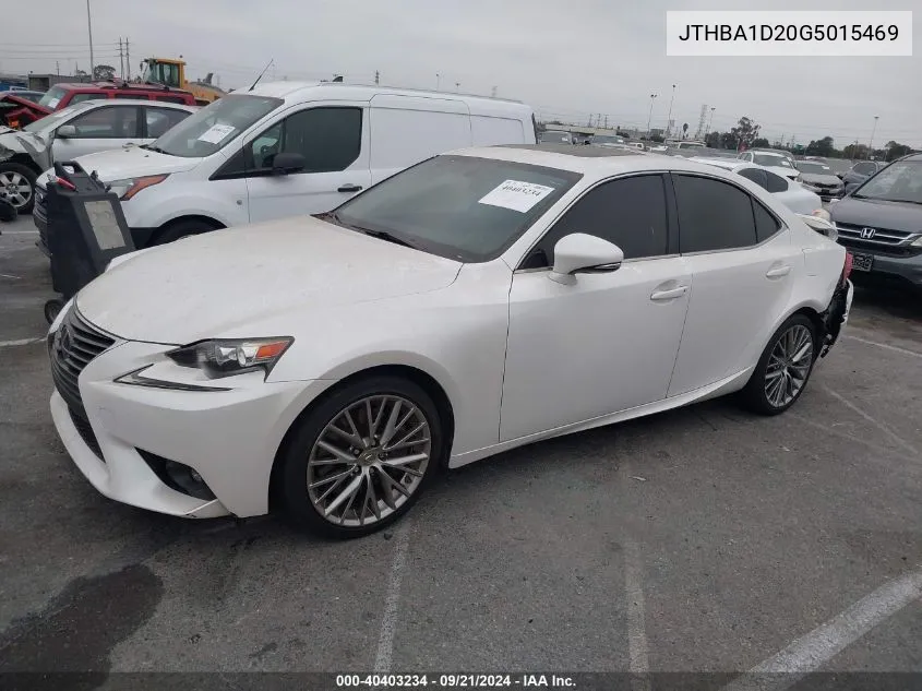 2016 Lexus Is 200T VIN: JTHBA1D20G5015469 Lot: 40403234