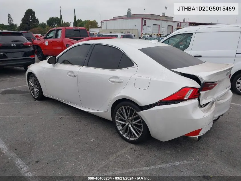 2016 Lexus Is 200T VIN: JTHBA1D20G5015469 Lot: 40403234