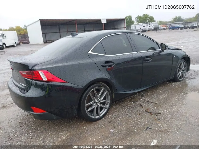 2016 Lexus Is 300 VIN: JTHCM1D28G5007762 Lot: 40434324