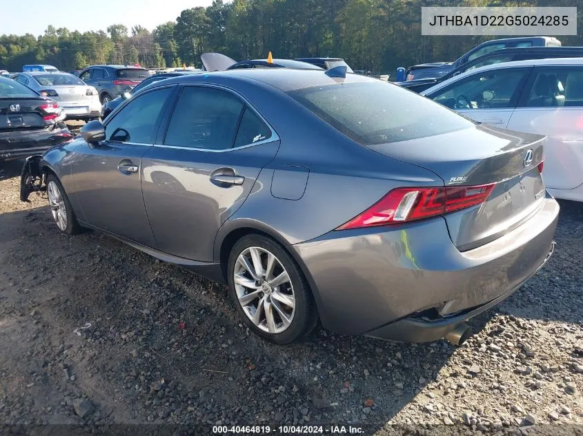 2016 Lexus Is 200T VIN: JTHBA1D22G5024285 Lot: 40464819