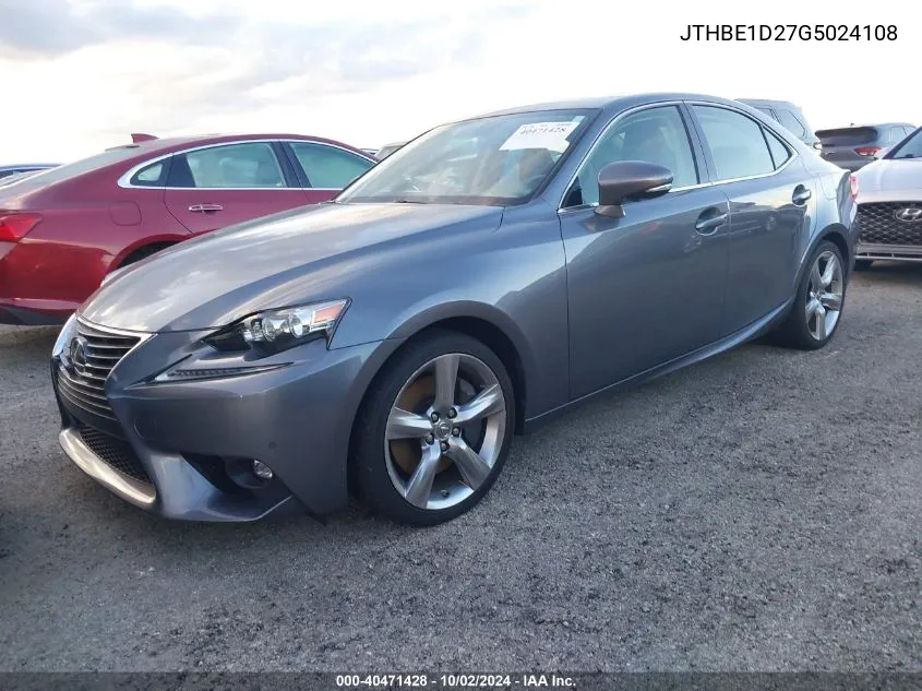 2016 Lexus Is 350 VIN: JTHBE1D27G5024108 Lot: 40471428