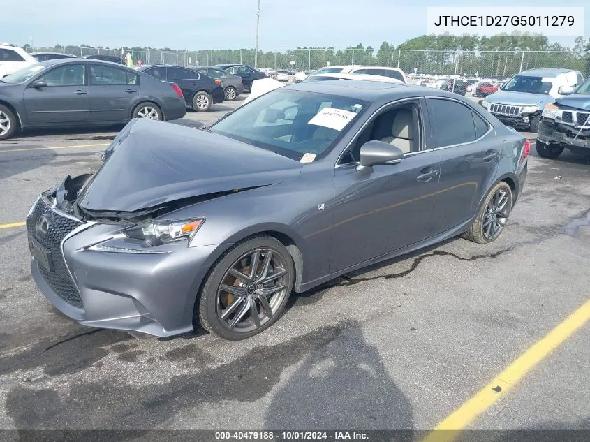 2016 Lexus Is 350 VIN: JTHCE1D27G5011279 Lot: 40479188