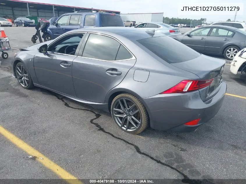 2016 Lexus Is 350 VIN: JTHCE1D27G5011279 Lot: 40479188