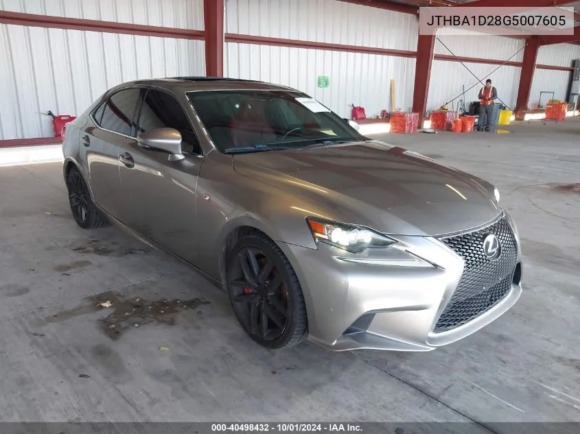 2016 Lexus Is 200T VIN: JTHBA1D28G5007605 Lot: 40498432