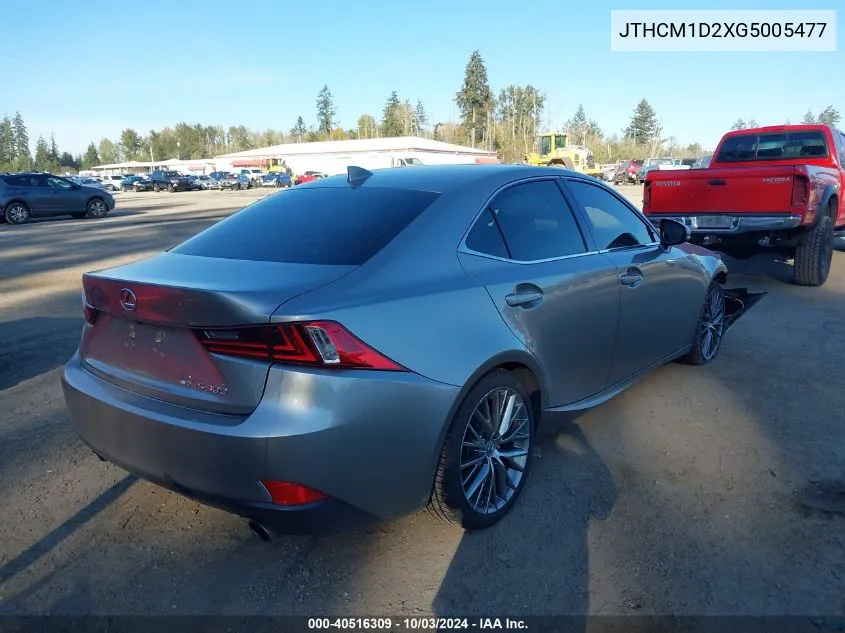 2016 Lexus Is 300 VIN: JTHCM1D2XG5005477 Lot: 40516309