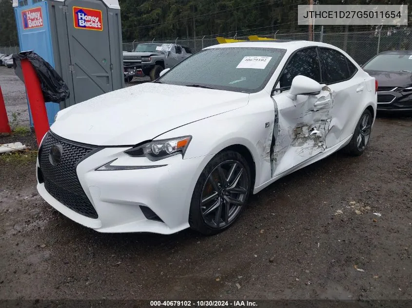 2016 Lexus Is 350 VIN: JTHCE1D27G5011654 Lot: 40679102