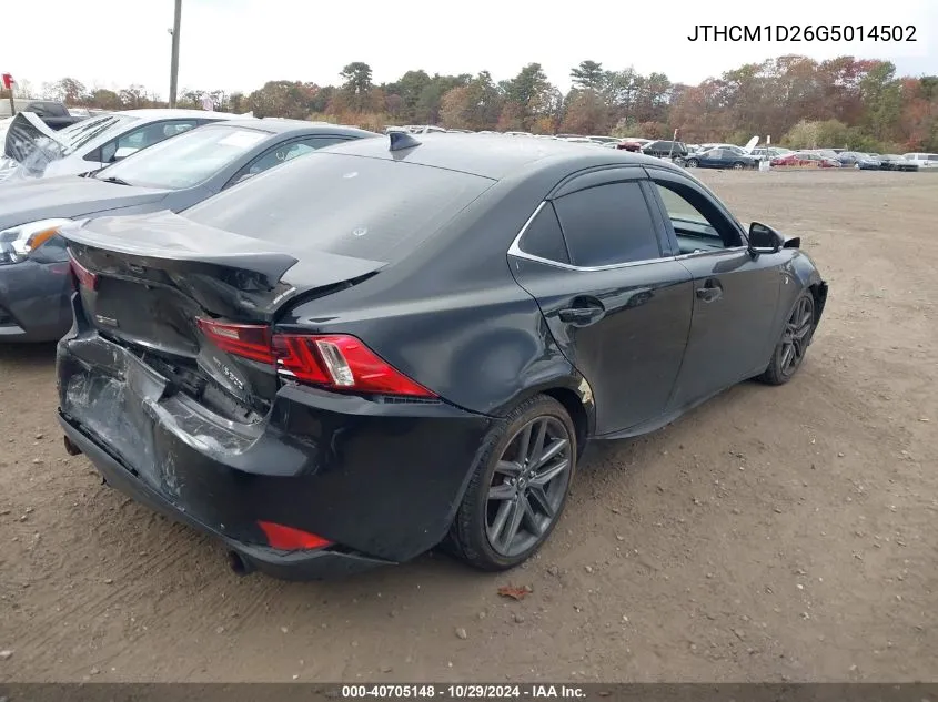 2016 Lexus Is 300 VIN: JTHCM1D26G5014502 Lot: 40705148