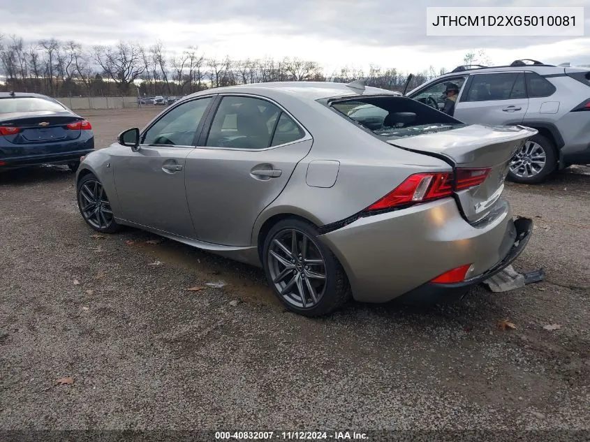 JTHCM1D2XG5010081 2016 Lexus Is 300