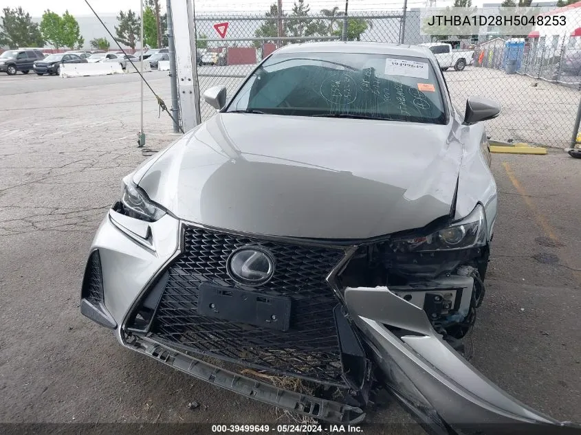 2017 Lexus Is 200T VIN: JTHBA1D28H5048253 Lot: 39499649