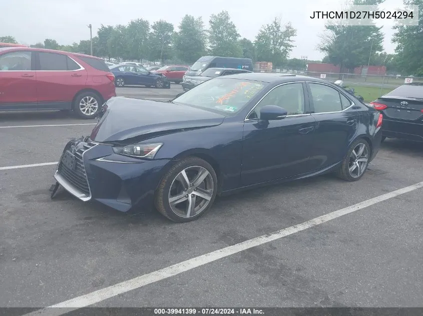 2017 Lexus Is 300 VIN: JTHCM1D27H5024294 Lot: 39941399