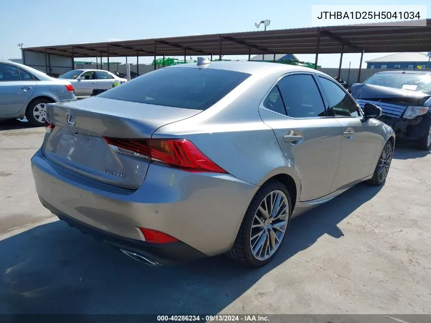 2017 Lexus Is 200T VIN: JTHBA1D25H5041034 Lot: 40286234