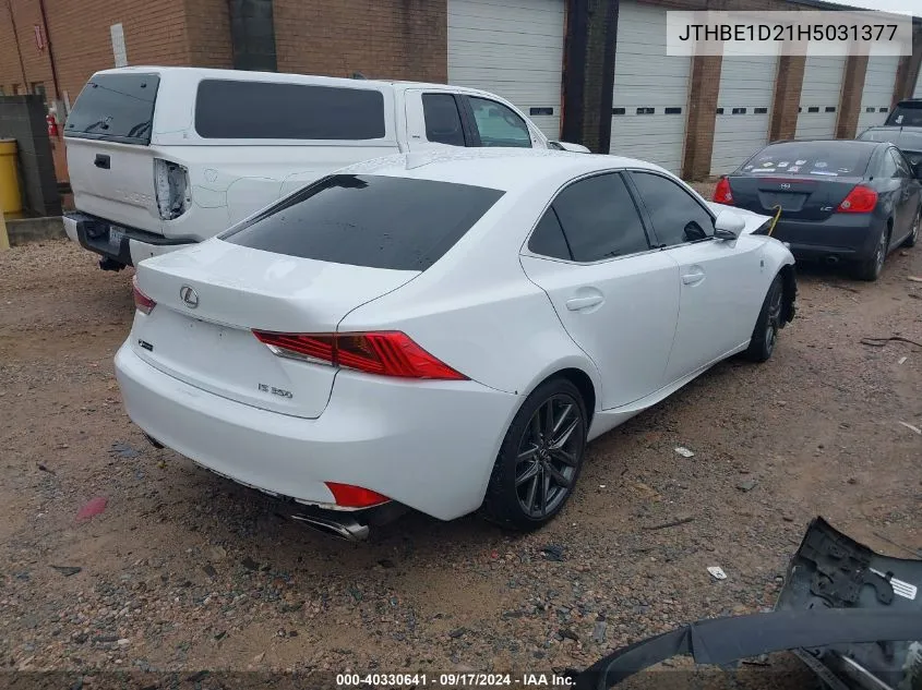 2017 Lexus Is 350 VIN: JTHBE1D21H5031377 Lot: 40330641