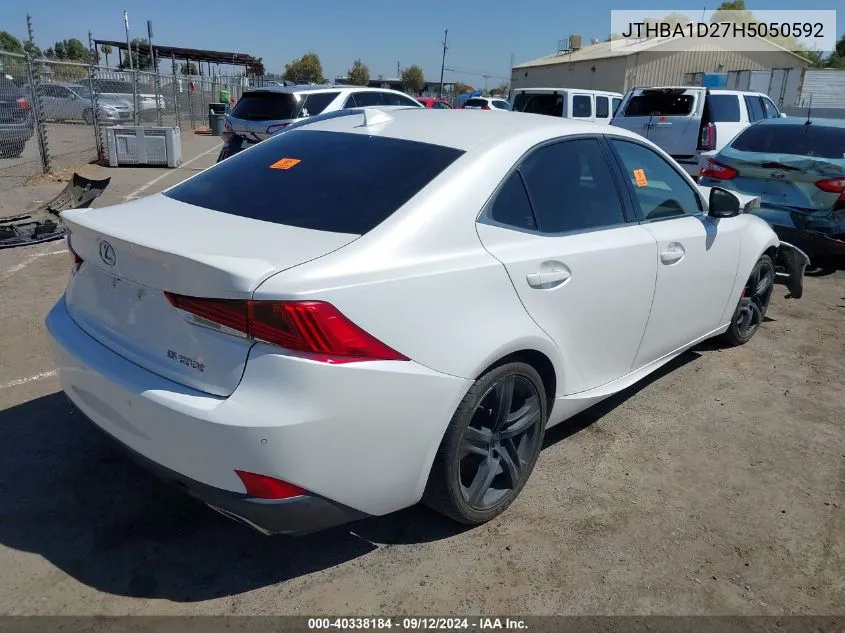 2017 Lexus Is 200T VIN: JTHBA1D27H5050592 Lot: 40338184