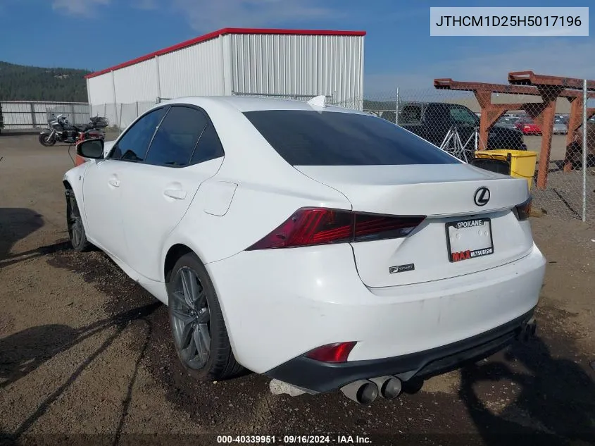 2017 Lexus Is 300 VIN: JTHCM1D25H5017196 Lot: 40339951