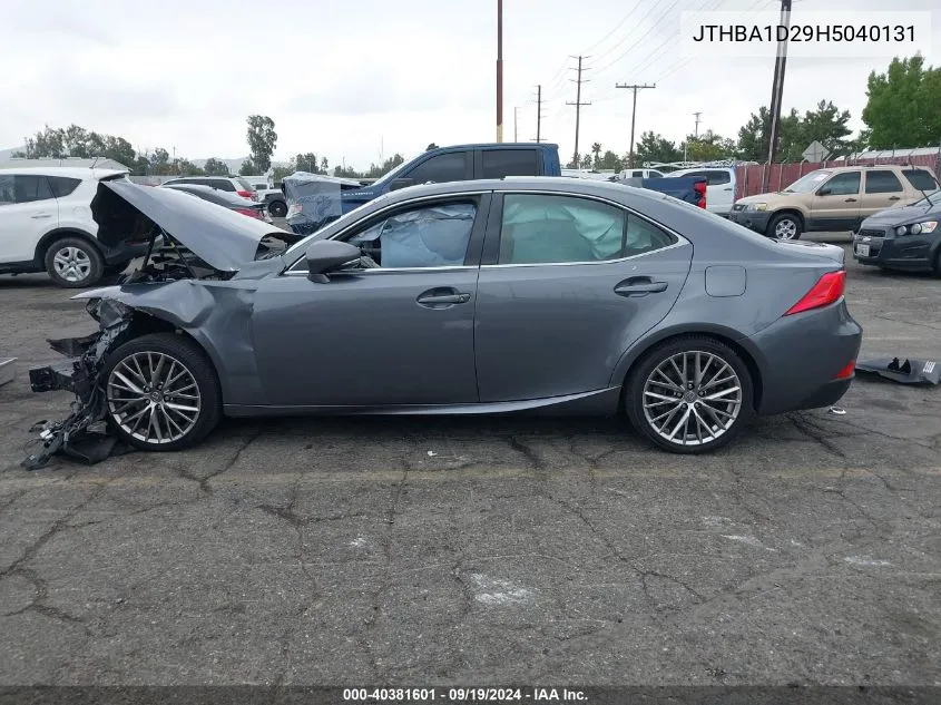 2017 Lexus Is 200T VIN: JTHBA1D29H5040131 Lot: 40381601