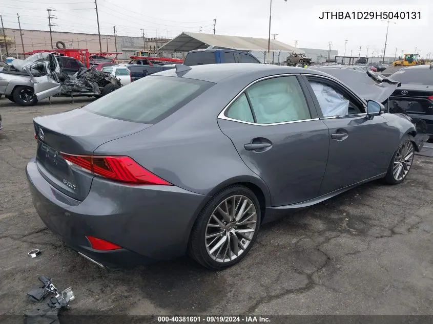 2017 Lexus Is 200T VIN: JTHBA1D29H5040131 Lot: 40381601