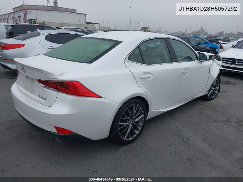 2017 Lexus Is 200T 200T VIN: JTHBA1D28H5057292 Lot: 40434649