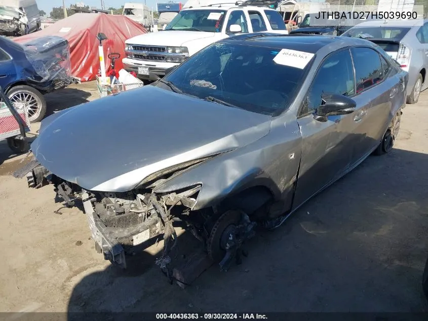 2017 Lexus Is 200T 200T VIN: JTHBA1D27H5039690 Lot: 40436363