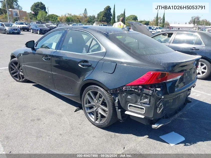 2017 Lexus Is 200T VIN: JTHBA1D26H5053791 Lot: 40437988