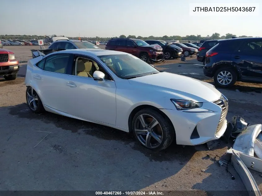 2017 Lexus Is 200T 200T VIN: JTHBA1D25H5043687 Lot: 40467265