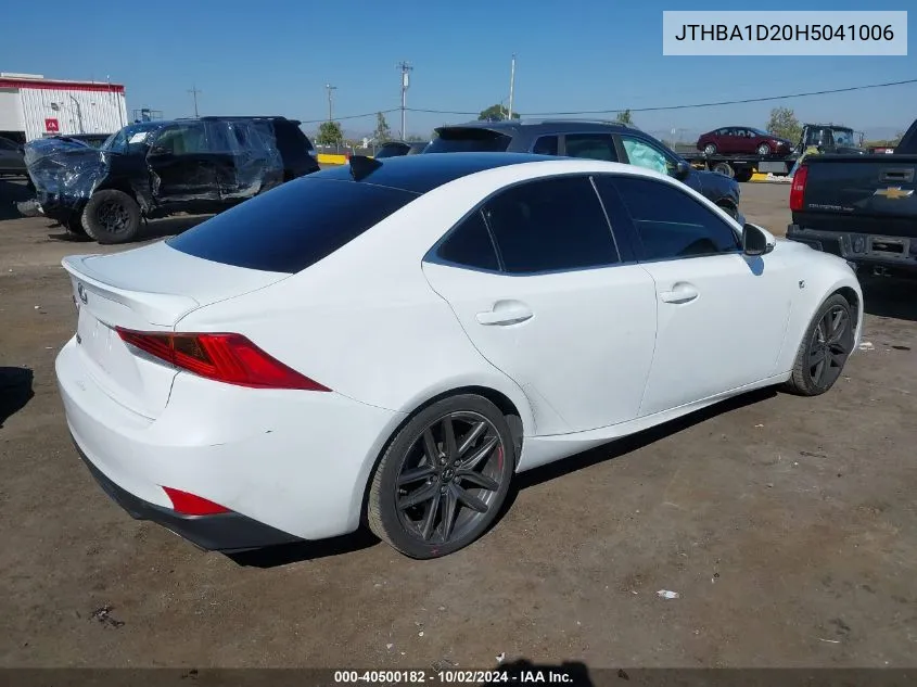 2017 Lexus Is 200T VIN: JTHBA1D20H5041006 Lot: 40500182