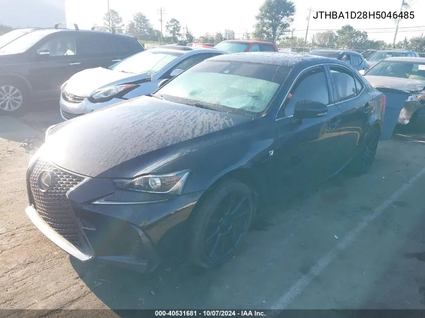 2017 Lexus Is 200T VIN: JTHBA1D28H5046485 Lot: 40531681