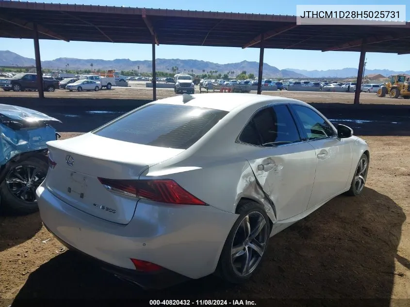 2017 Lexus Is 300 VIN: JTHCM1D28H5025731 Lot: 40820432