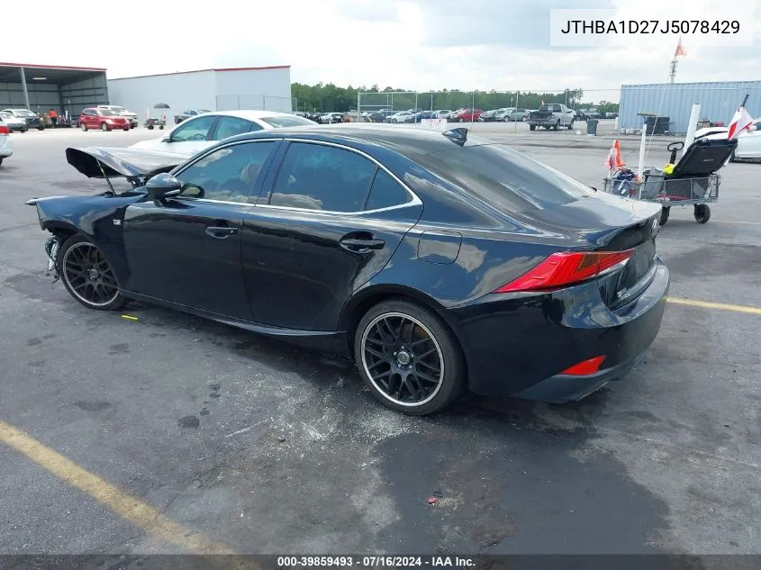 2018 Lexus Is 300 VIN: JTHBA1D27J5078429 Lot: 39859493