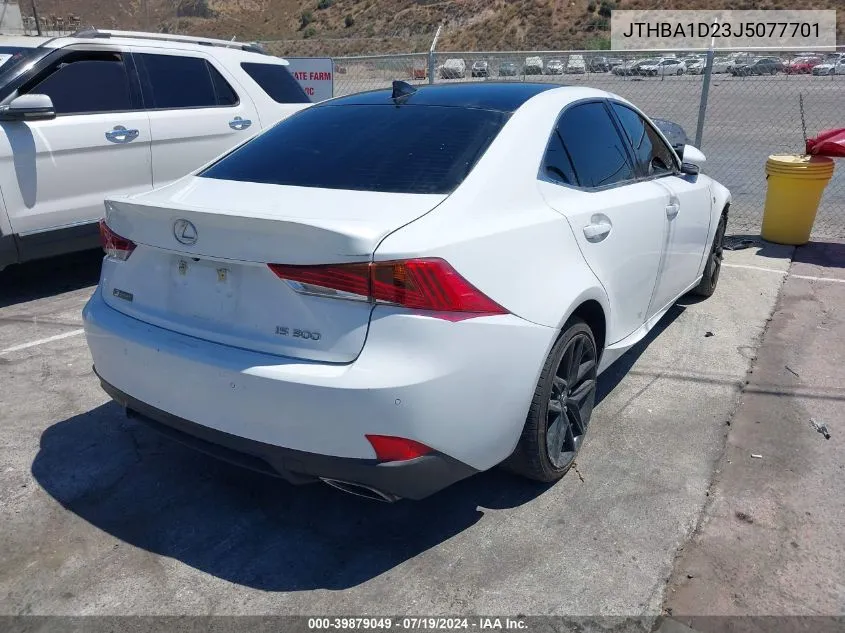 2018 Lexus Is 300 VIN: JTHBA1D23J5077701 Lot: 39879049