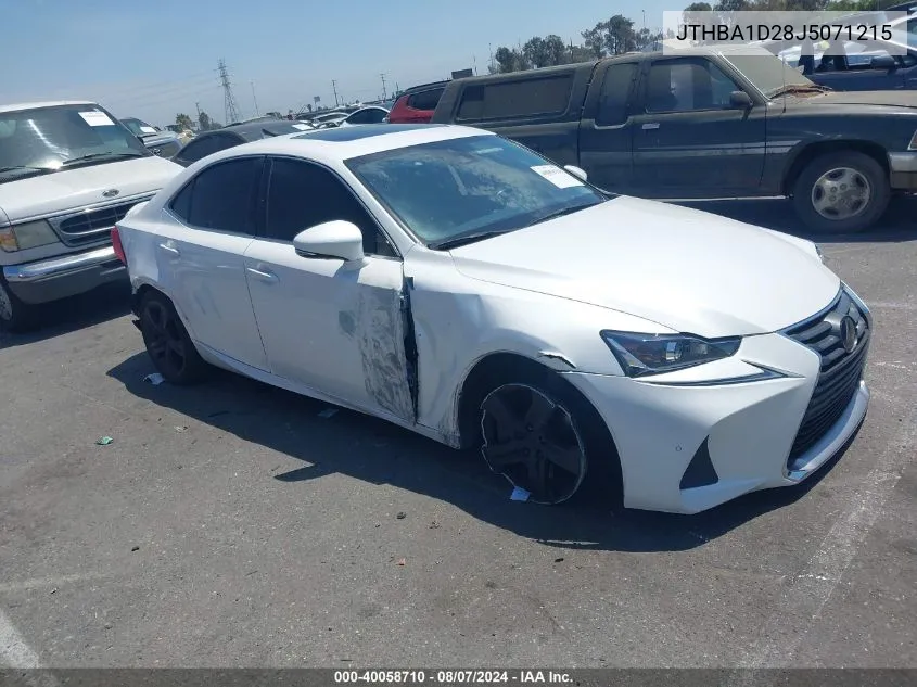 2018 Lexus Is 300 VIN: JTHBA1D28J5071215 Lot: 40058710