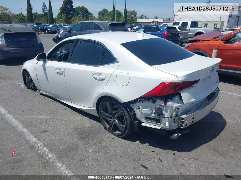 JTHBA1D28J5071215 2018 Lexus Is 300