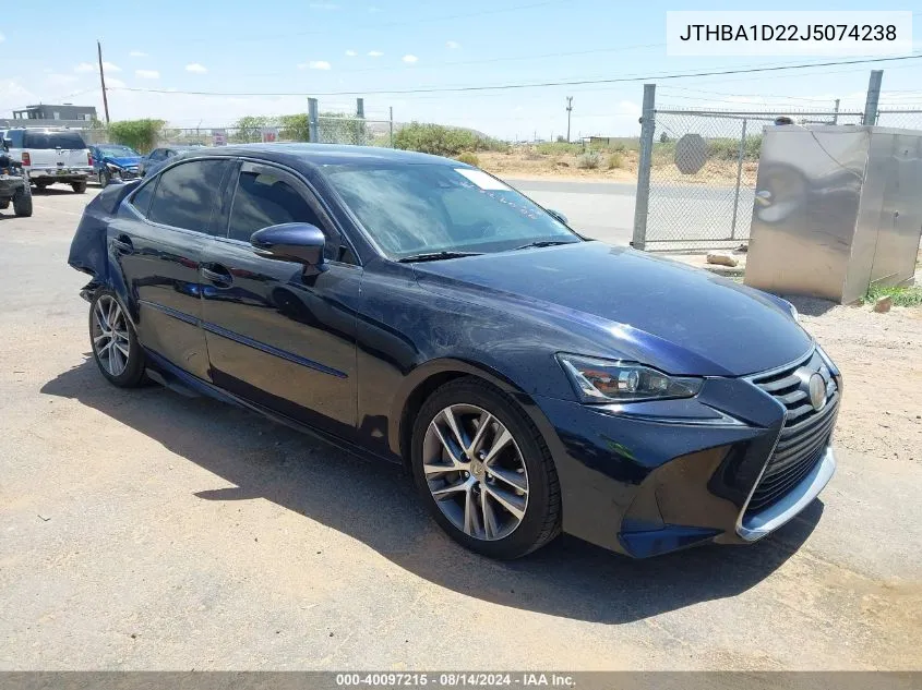 2018 Lexus Is 300 VIN: JTHBA1D22J5074238 Lot: 40097215