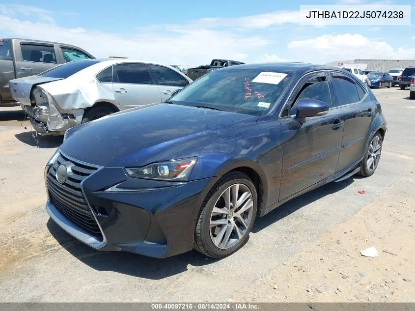 2018 Lexus Is 300 VIN: JTHBA1D22J5074238 Lot: 40097215