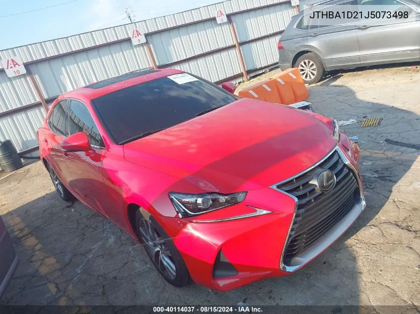 2018 Lexus Is 300 VIN: JTHBA1D21J5073498 Lot: 40114037