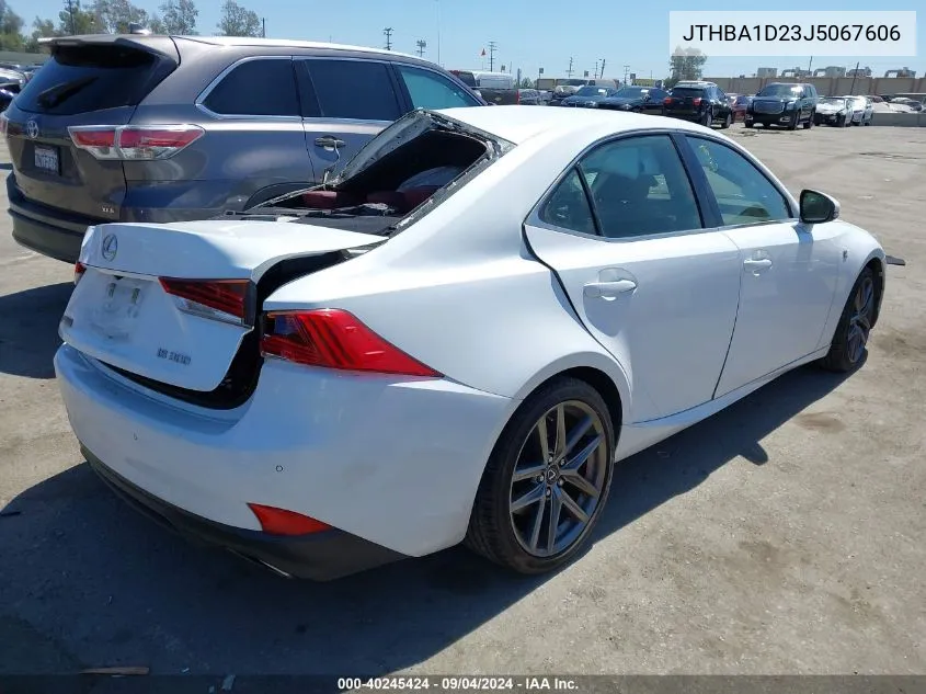 2018 Lexus Is 300 300 VIN: JTHBA1D23J5067606 Lot: 40245424