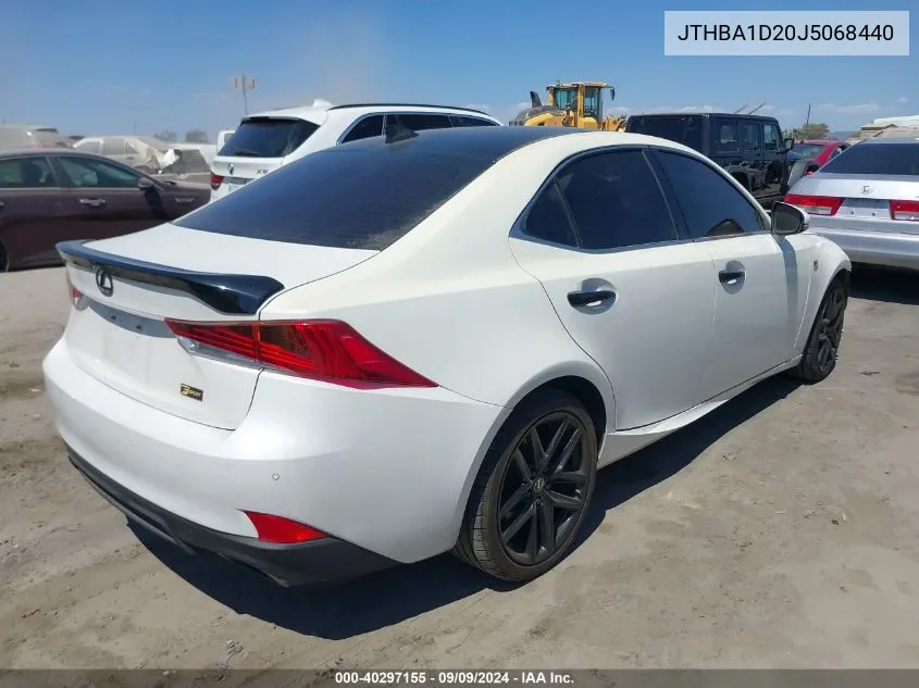 2018 Lexus Is 300 VIN: JTHBA1D20J5068440 Lot: 40297155