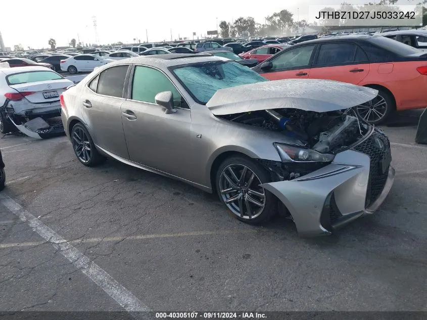 2018 Lexus Is 350 VIN: JTHBZ1D27J5033242 Lot: 40305107