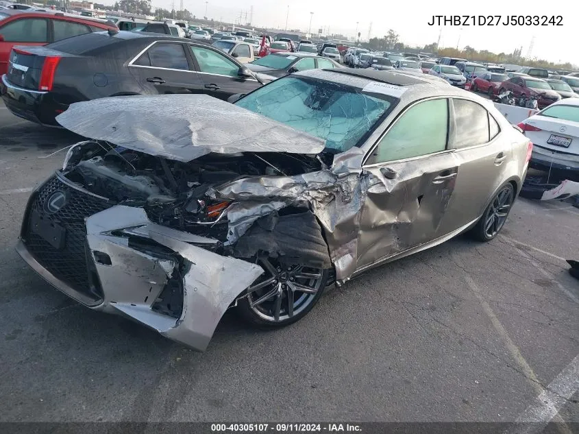 2018 Lexus Is 350 VIN: JTHBZ1D27J5033242 Lot: 40305107