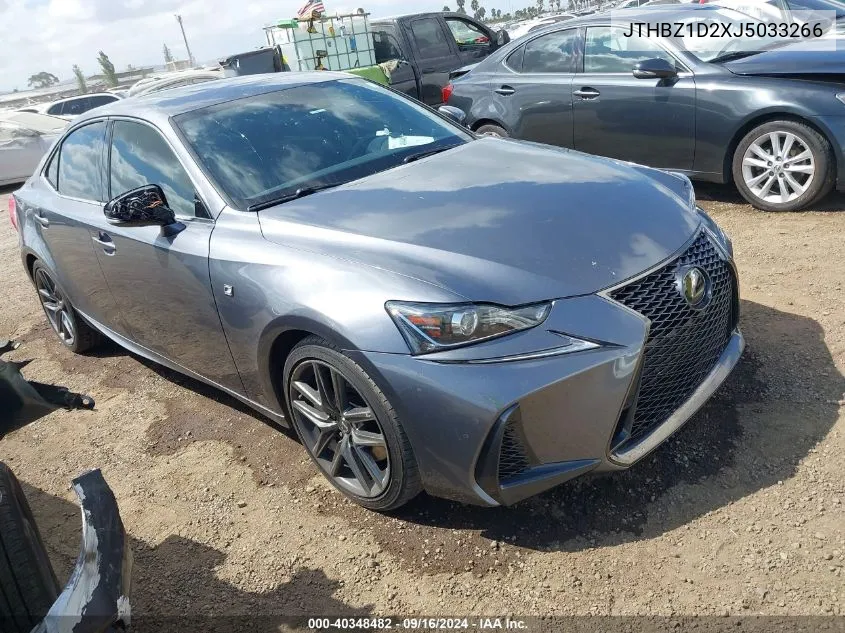 2018 Lexus Is 350 VIN: JTHBZ1D2XJ5033266 Lot: 40348482