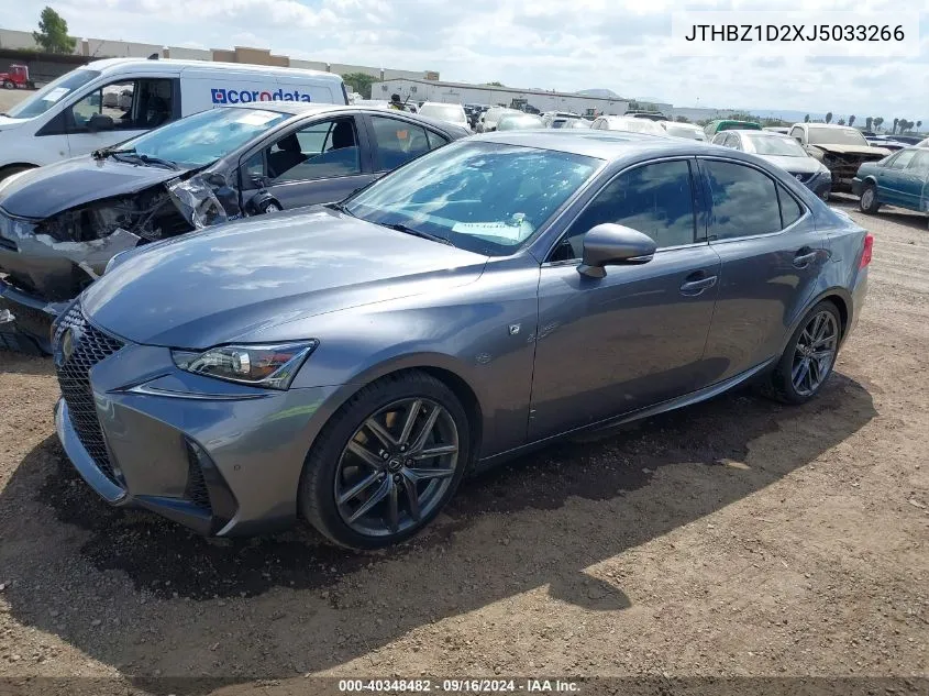 2018 Lexus Is 350 VIN: JTHBZ1D2XJ5033266 Lot: 40348482