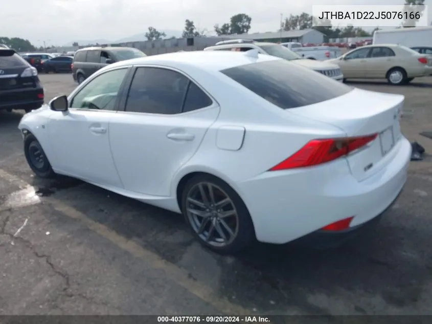 2018 Lexus Is 300 VIN: JTHBA1D22J5076166 Lot: 40377076