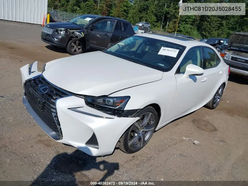 2018 Lexus Is 300 VIN: JTHC81D20J5028455 Lot: 40382472