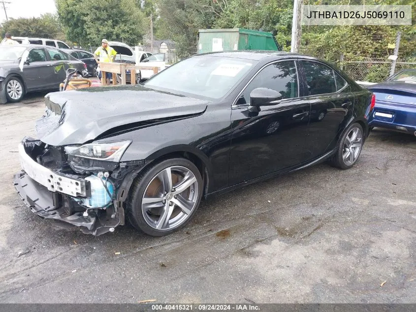 2018 Lexus Is 300 VIN: JTHBA1D26J5069110 Lot: 40415321